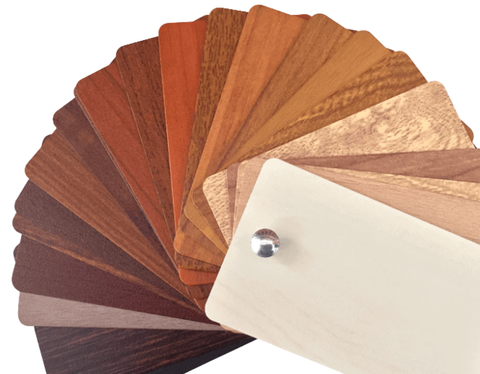 Sample Swatch Woodgrain Finish Decowood Beige Grey Background