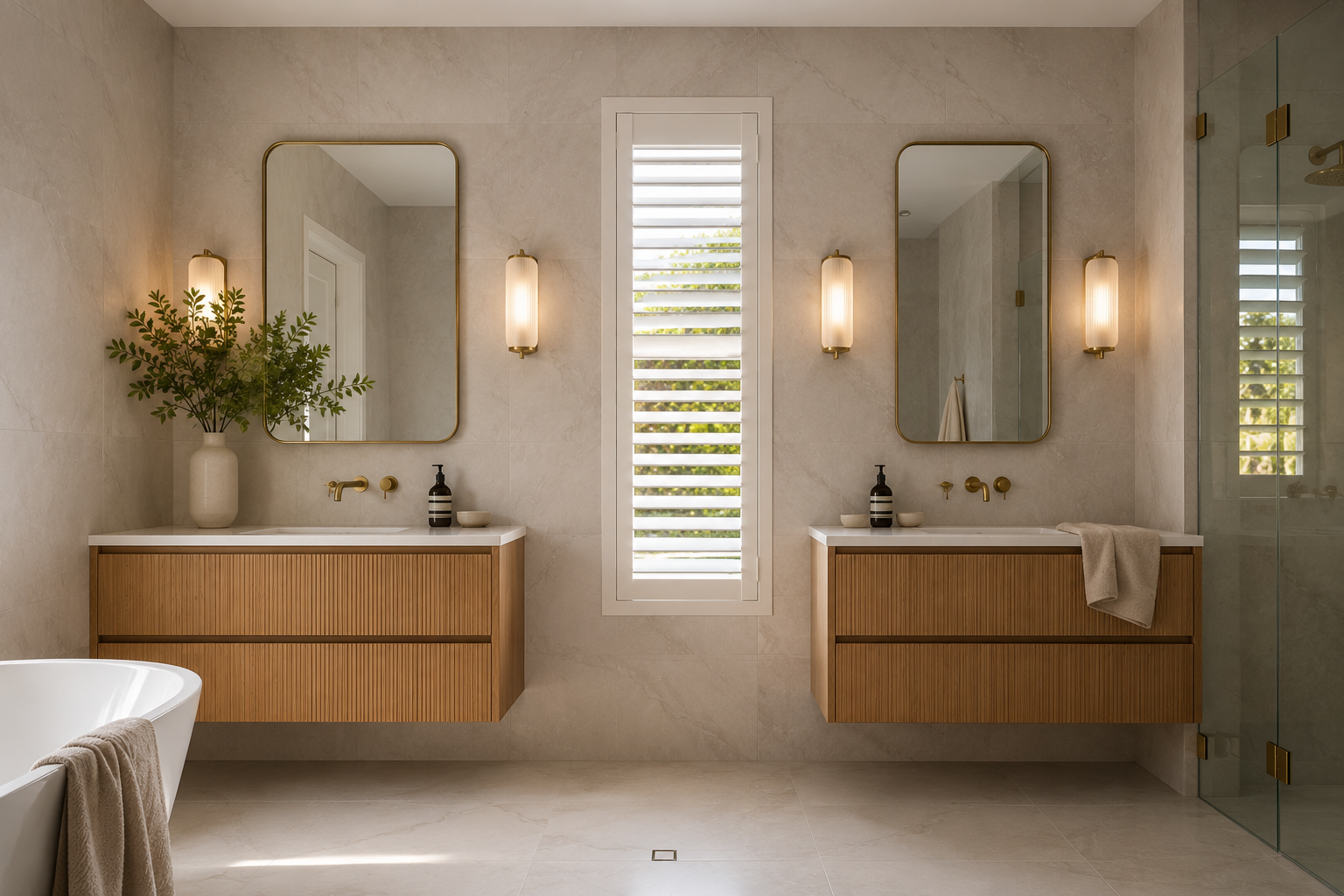 Security Screens Qld - PVC Plantation Shutters Brisbane - Ensuite