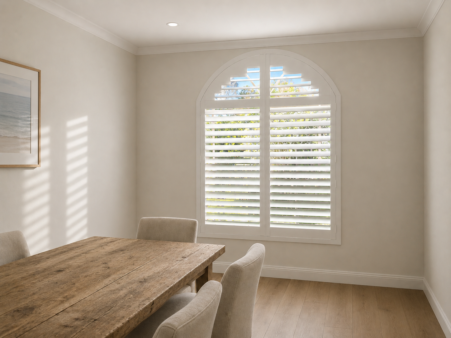 Security Screens Qld - PVC Plantation Shutters Brisbane - Dining Room