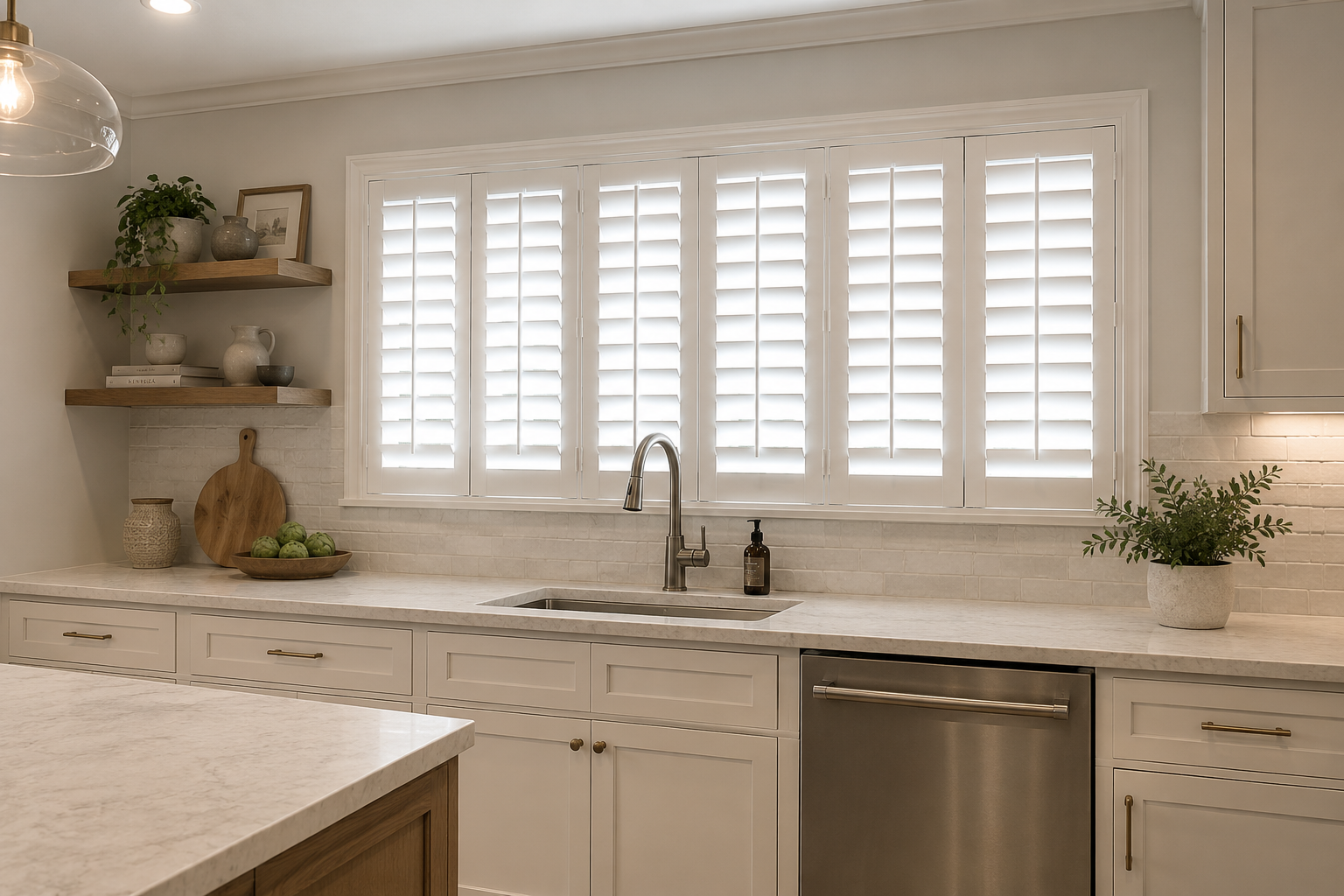 Security Screens Qld - PVC Plantation Shutters Brisbane - Kitchen