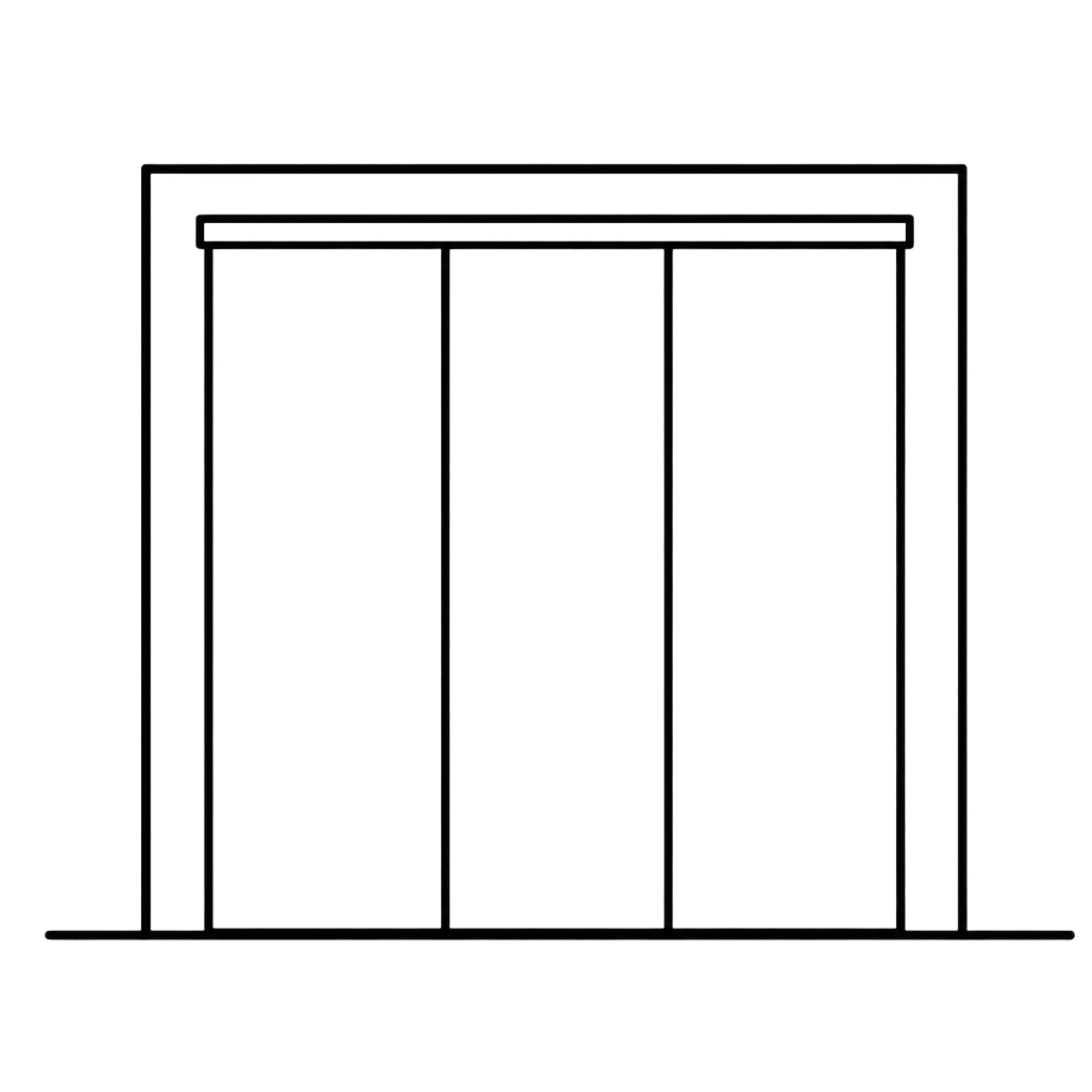 Panel glide blind illustration — custom panel blinds for large windows, Brisbane